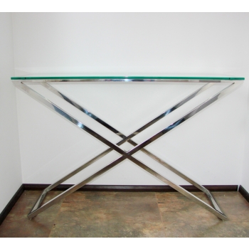 Konsola dekoracyjna chromowana minimalistyczna